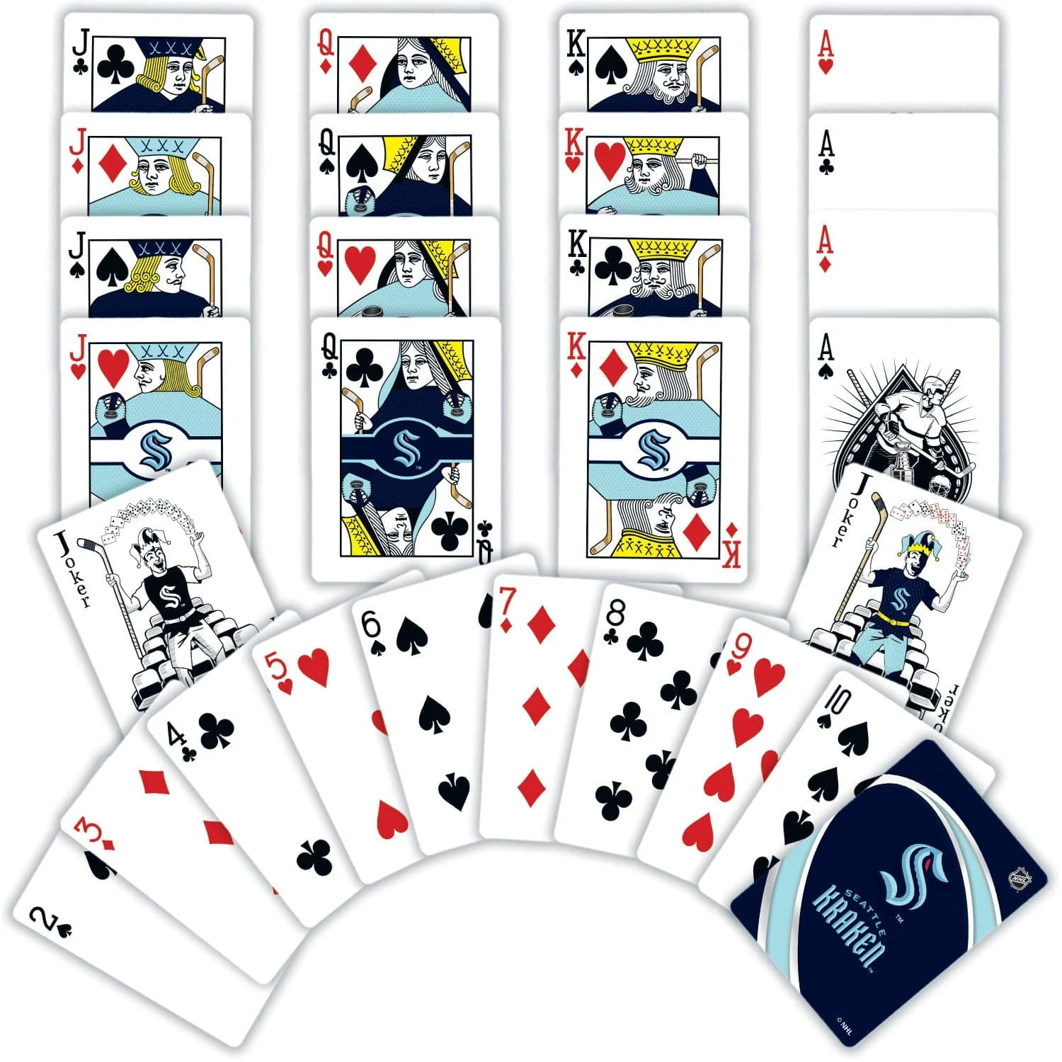 Seattle Kraken Playing Cards - 54 Card Deck - Image 2