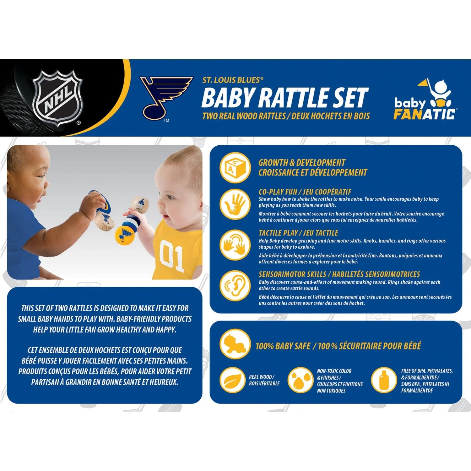 St. Louis Blues - Baby Rattles 2-Pack - Image 3