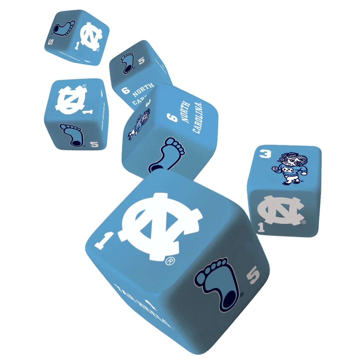 UNC Tar Heels Dice Set - 19mm - Image 2