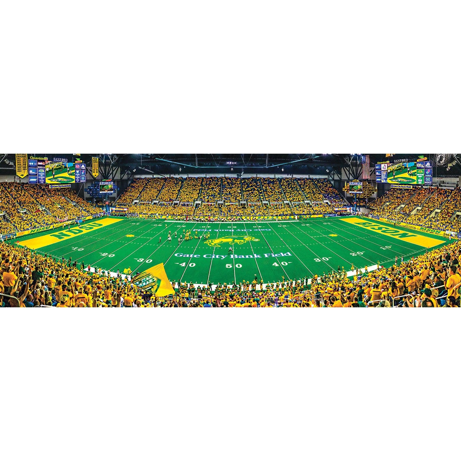 North Dakota State Bison - 1000 Piece Panoramic Jigsaw Puzzle - Image 2