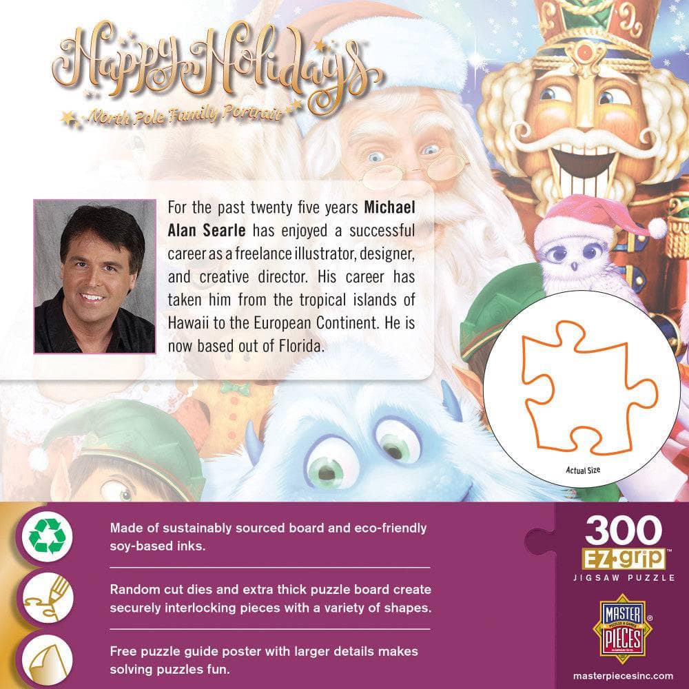 Happy Holidays - North Pole Family Portrait 300 Piece EZ Grip Jigsaw Puzzle - Image 3