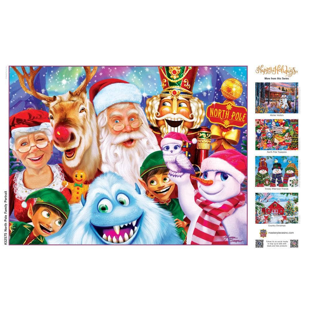 Happy Holidays - North Pole Family Portrait 300 Piece EZ Grip Jigsaw Puzzle - Image 4