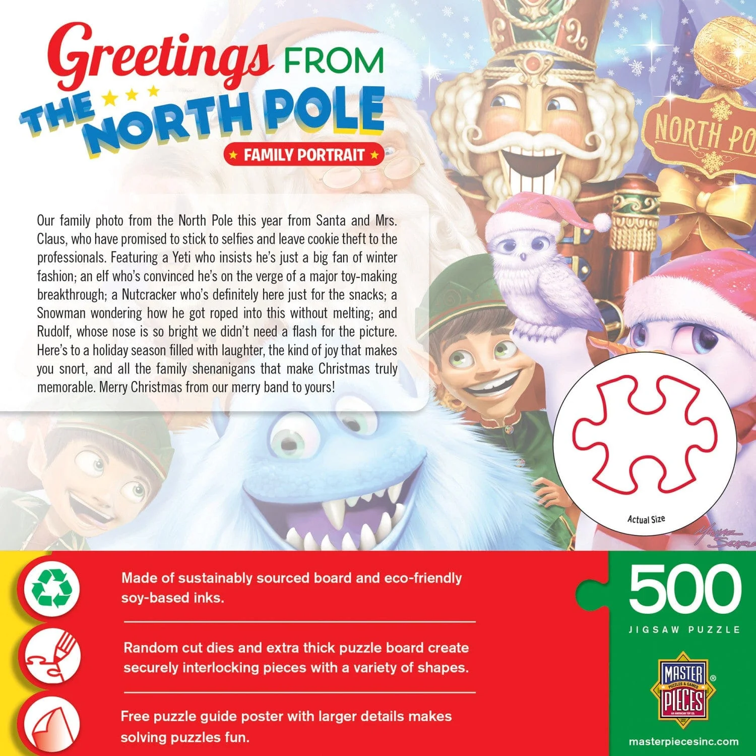 The North Pole Family Portrait 500 Piece Jigsaw Puzzle - Image 3