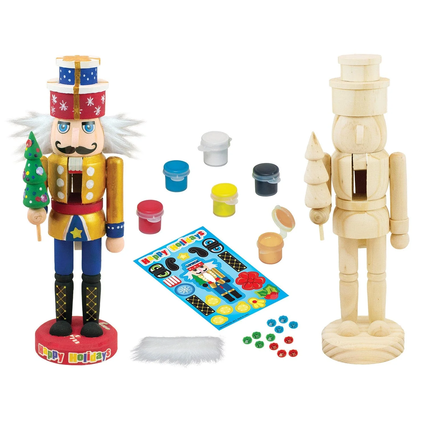 Nutcracker Father Christmas Wood Paint Set - Image 2