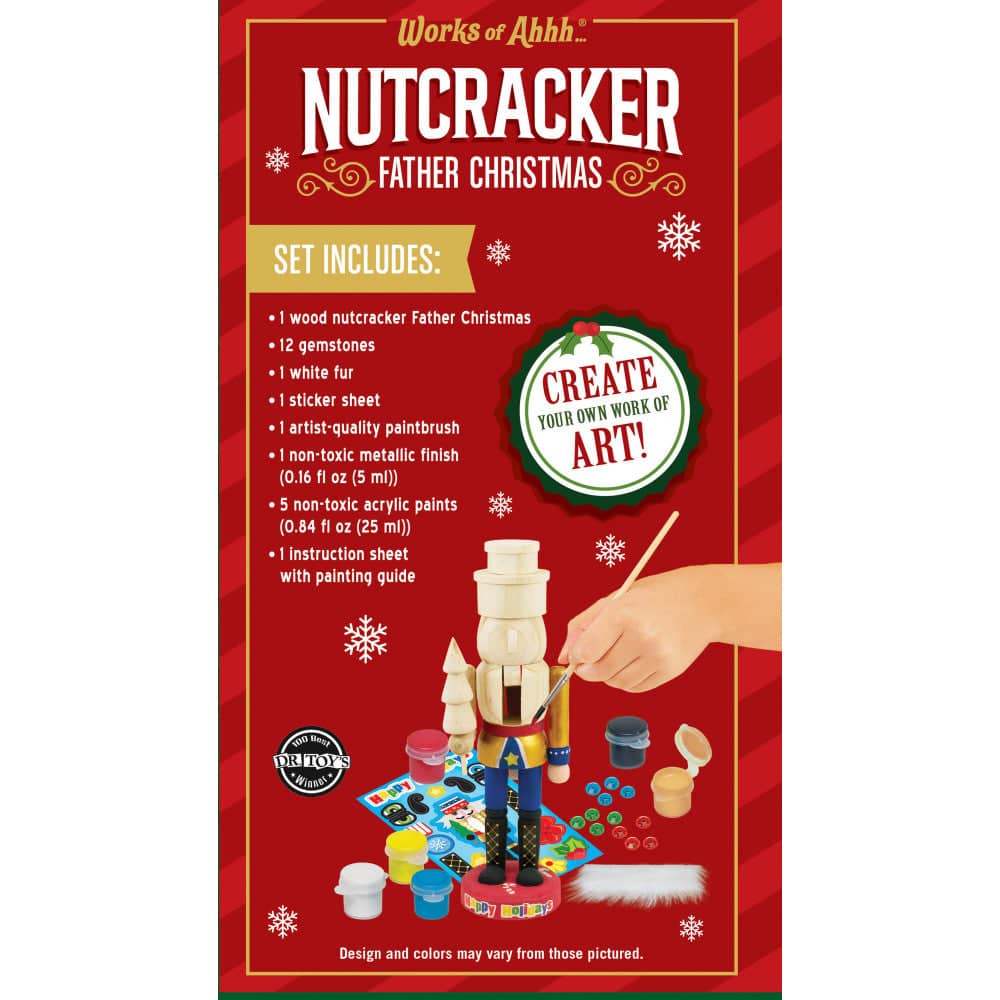 Nutcracker Father Christmas Wood Paint Set - Image 3