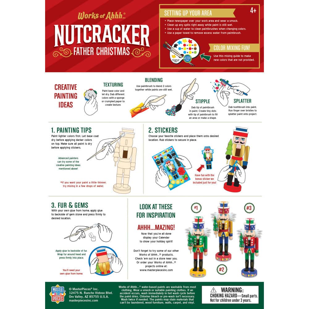 Nutcracker Father Christmas Wood Paint Set - Image 4
