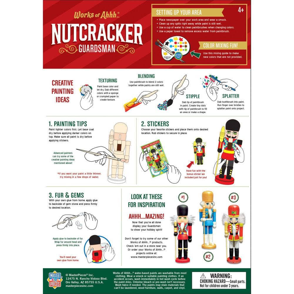 Holiday Craft Kit - Nutcracker Guard Wood Craft & Paint Kit - Image 4