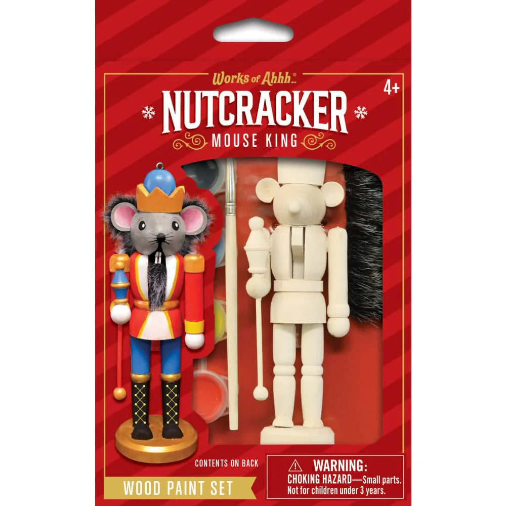 Nutcracker Mouse King Ornament Wood Paint Kit