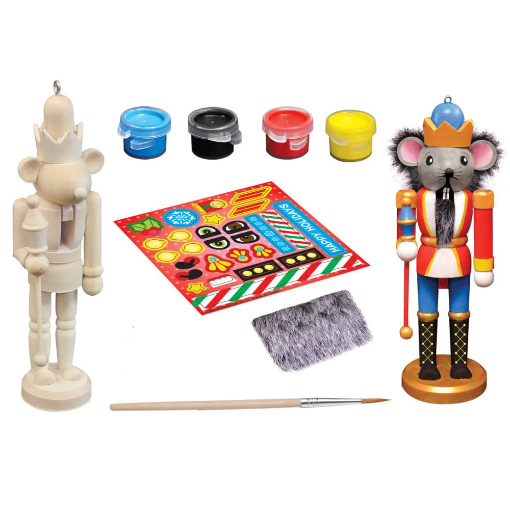 Nutcracker Mouse King Ornament Wood Paint Kit - Image 2
