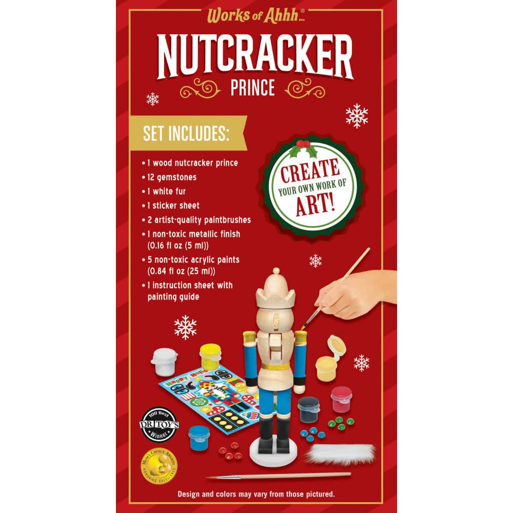 Holiday Craft Kit - Nutcracker Prince Wood Craft & Paint Kit - Image 3