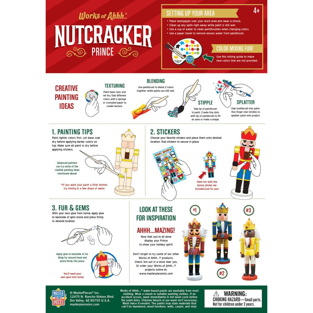 Holiday Craft Kit - Nutcracker Prince Wood Craft & Paint Kit - Image 4