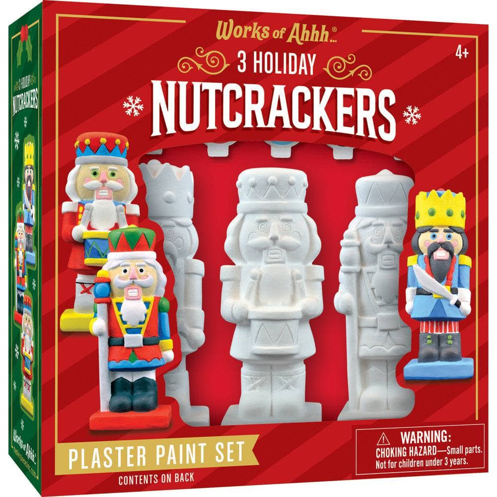 Holiday Nutcrackers - 3-Pack Plaster Paint Kit