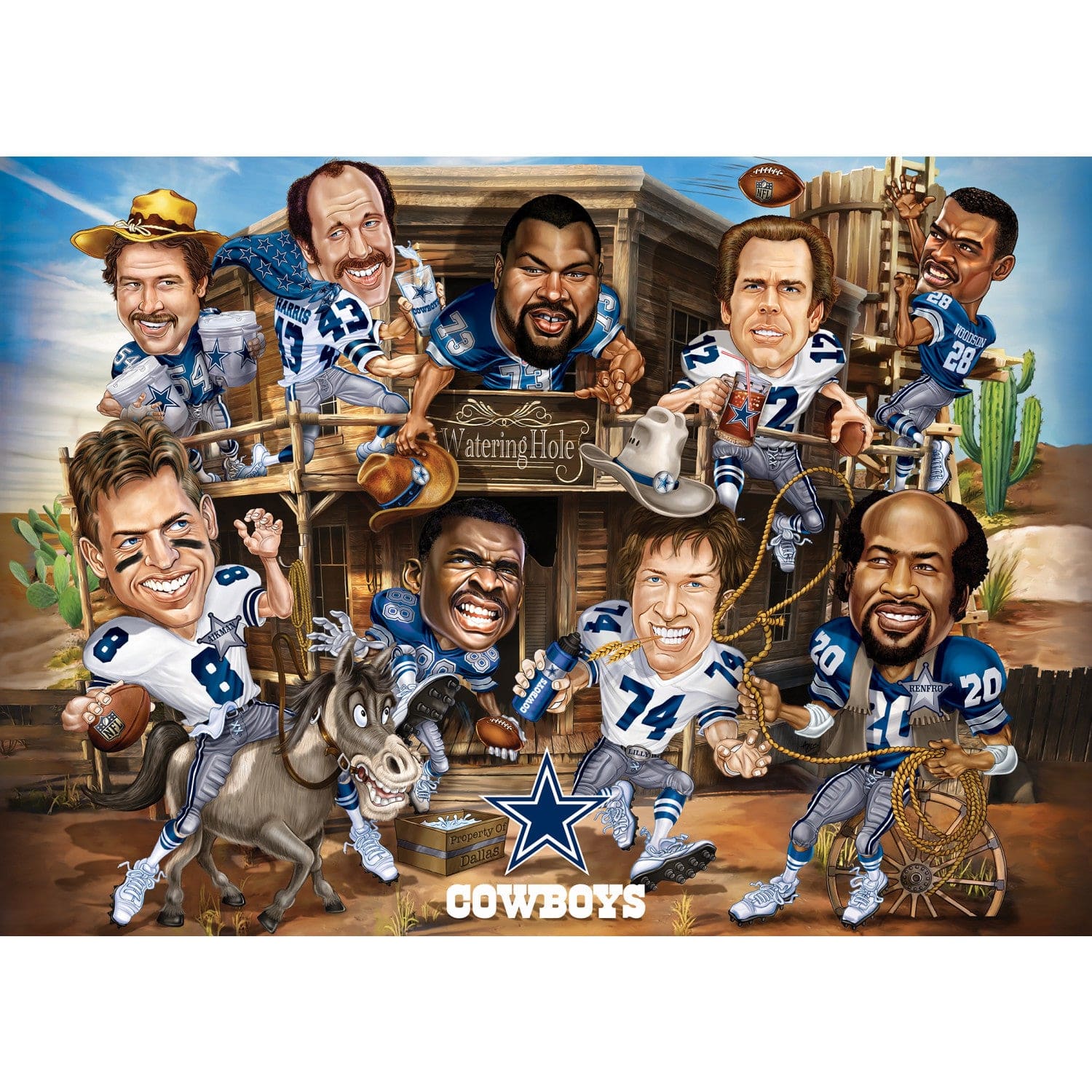 Dallas Cowboys - All Time Greats 500 Piece Jigsaw Puzzle - Image 2