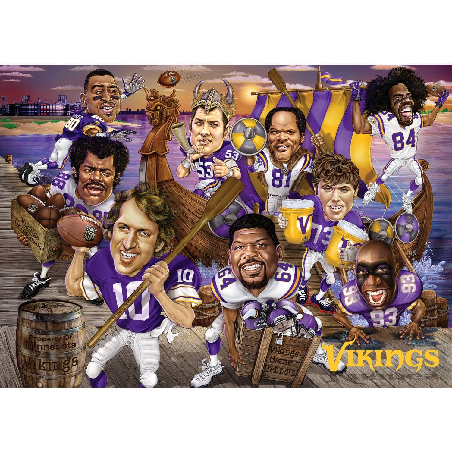All-Time Greats NFL Minnesota Vikings - Jigsaw Puzzle