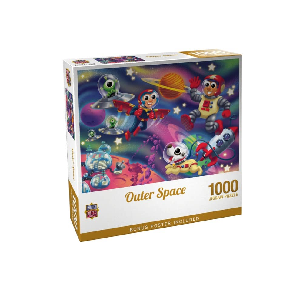 Cartoon Friends - Astronauts in Space - Jigsaw Puzzle - Image 4