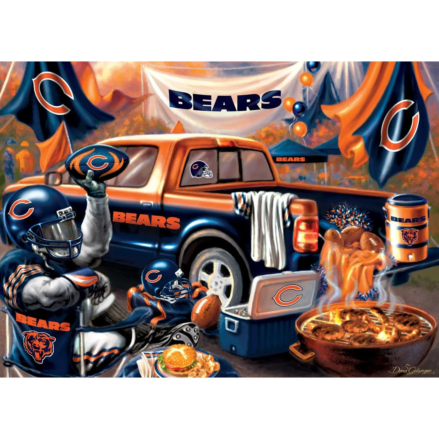 Chicago Bears - Gameday 1000 Piece Jigsaw Puzzle - Image 2