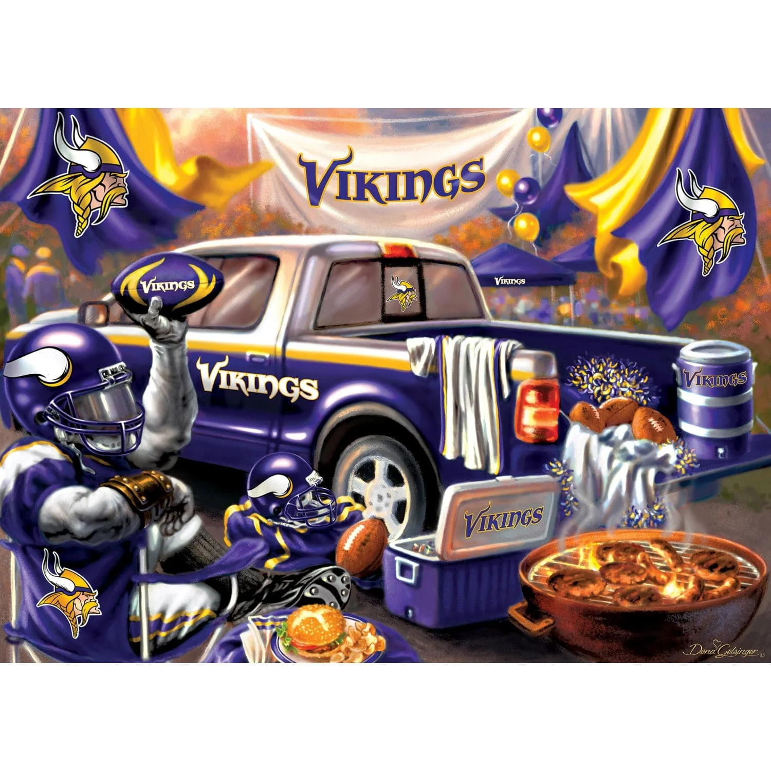 Minnesota Vikings - Gameday 1000 Piece Jigsaw Puzzle - Image 2