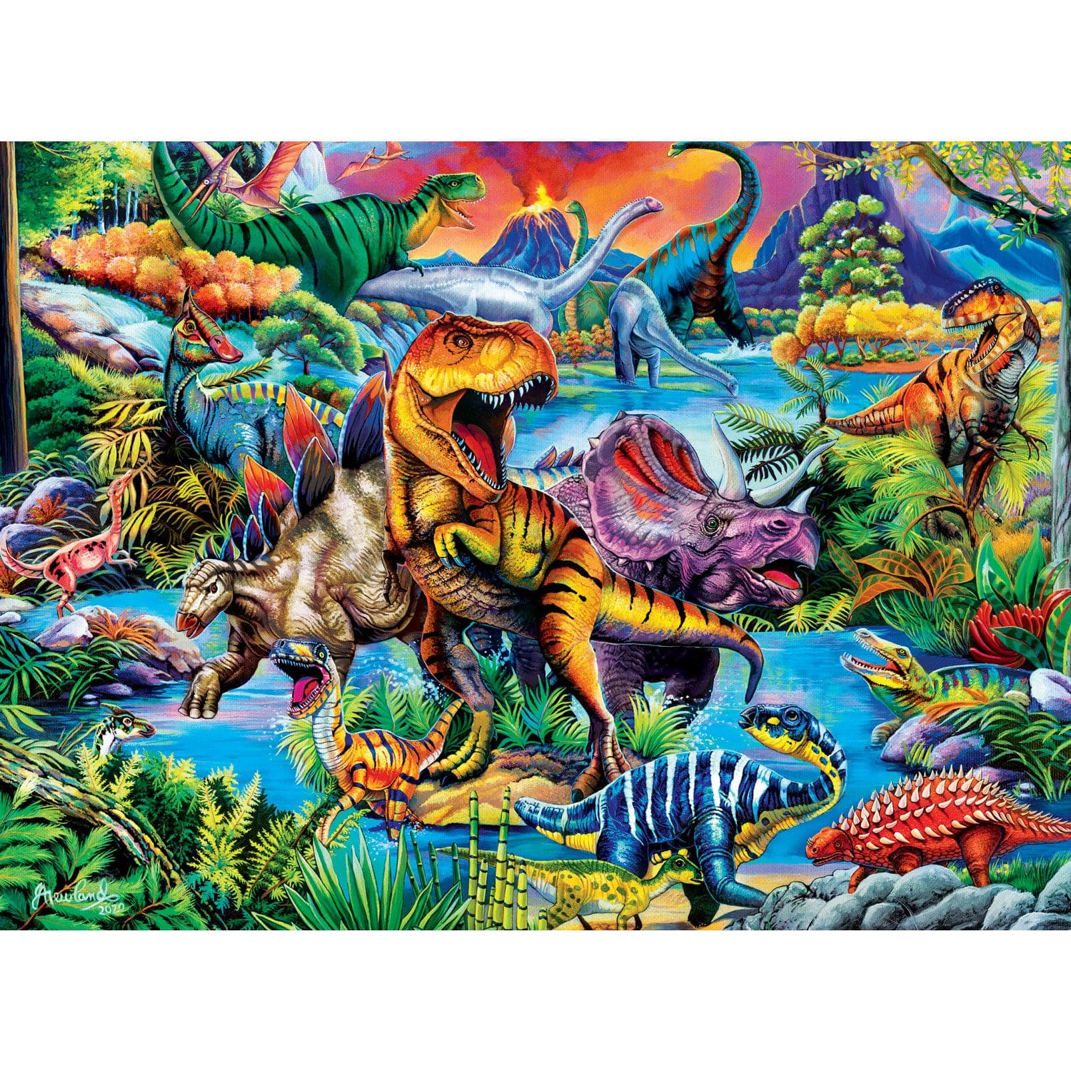 Glow in the Dark - King of the Dinos 100 Piece Jigsaw Puzzle - Image 2