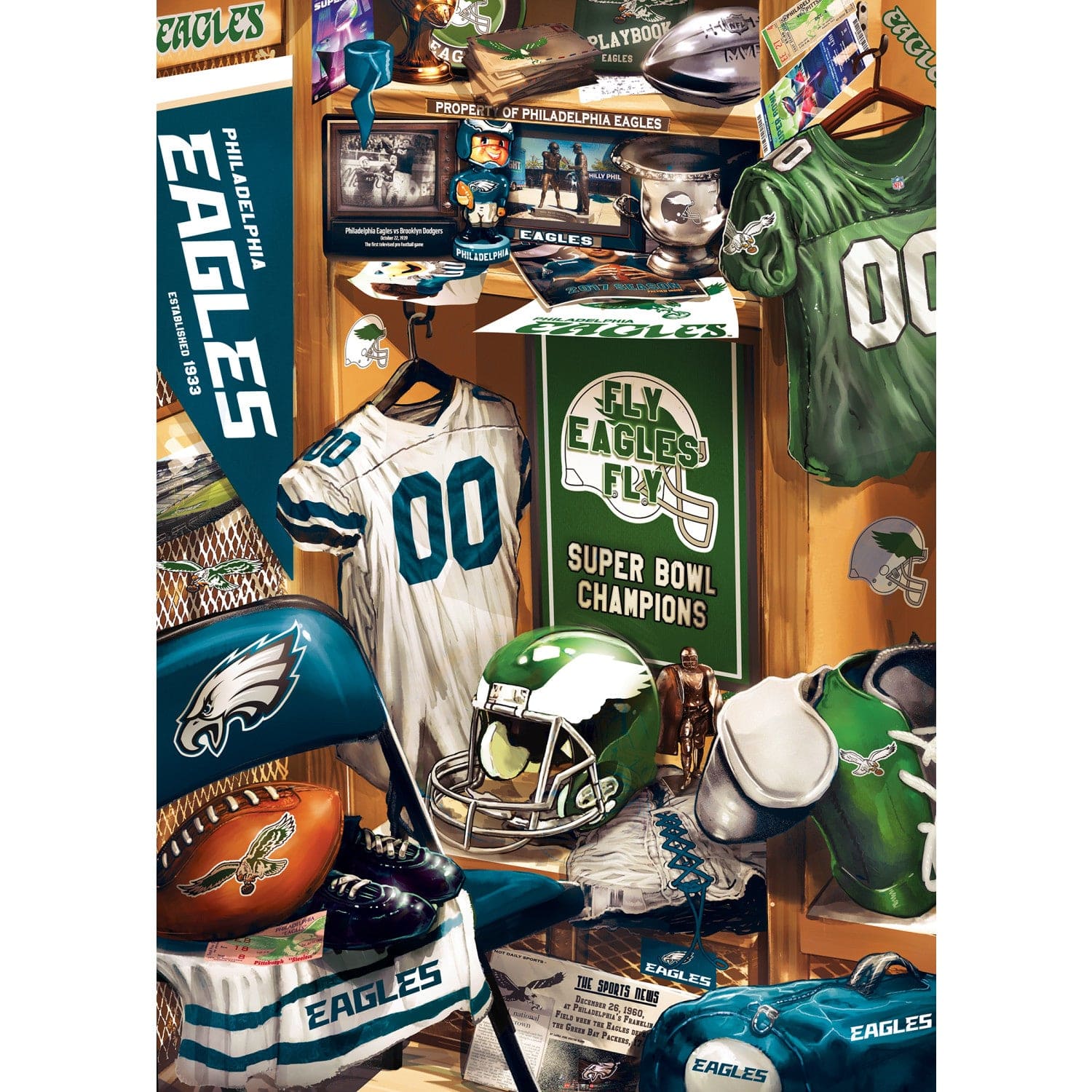 Locker Room NFL Philadelphia Eagles - Jigsaw Puzzle
