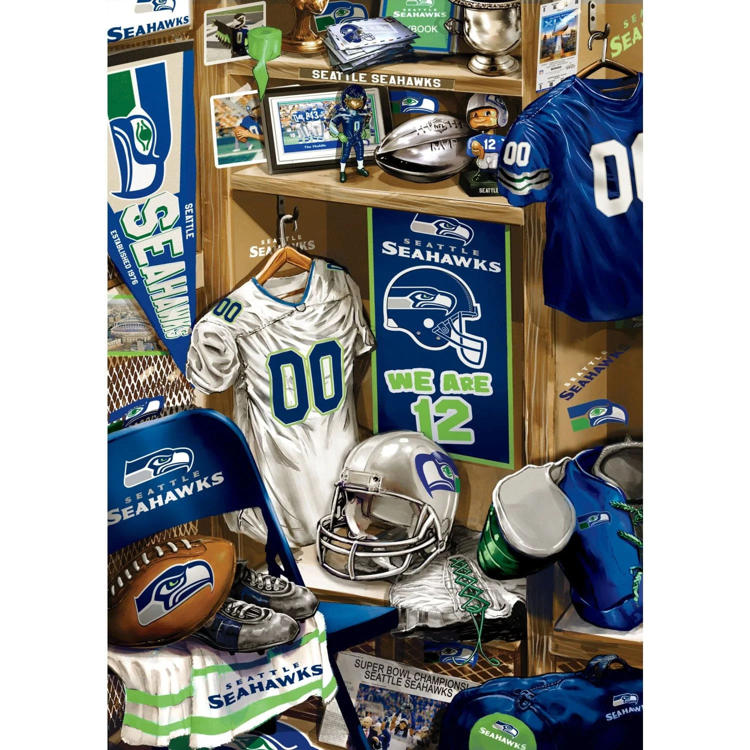 Locker Room NFL Seattle Seahawks - Jigsaw Puzzle