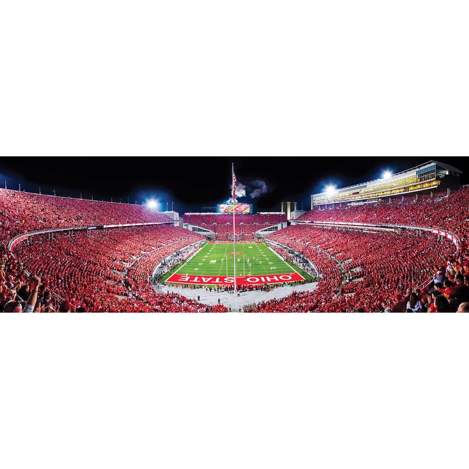 Ohio State Buckeyes - 1000 Piece Panoramic Jigsaw Puzzle - End View - Image 2