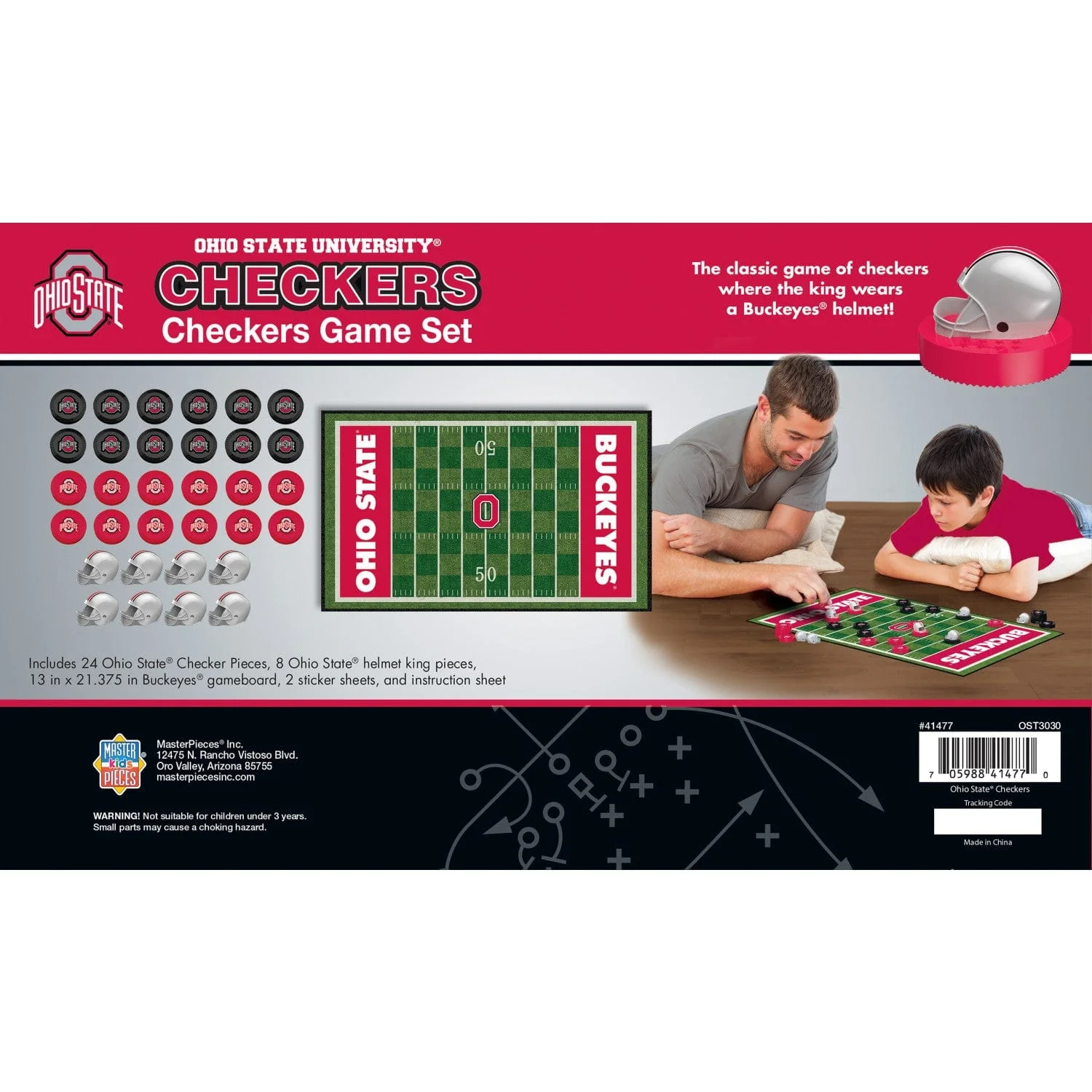 Ohio State Buckeyes Checkers Board Game - Image 3
