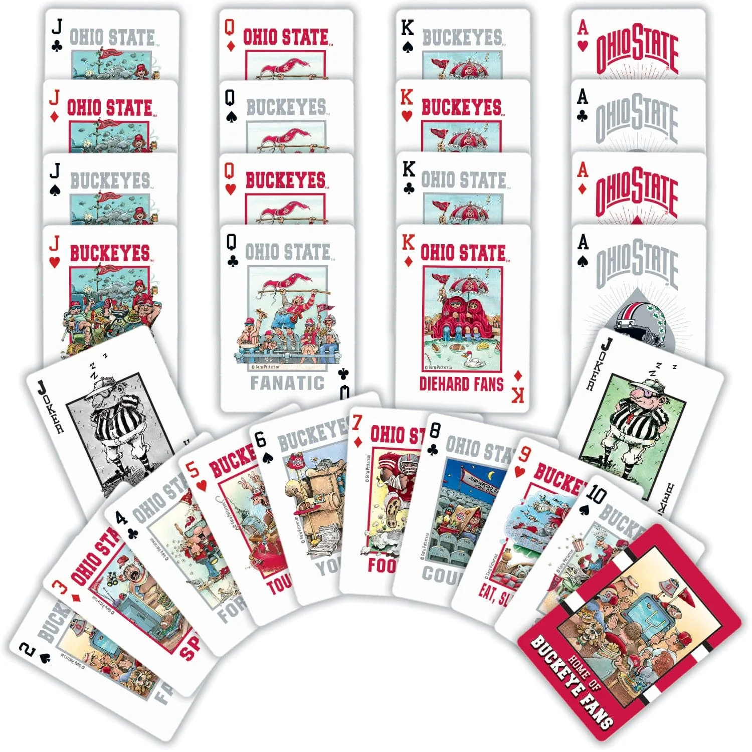 Ohio State Buckeyes Fan Deck Playing Cards - 54 Card Deck - Image 2