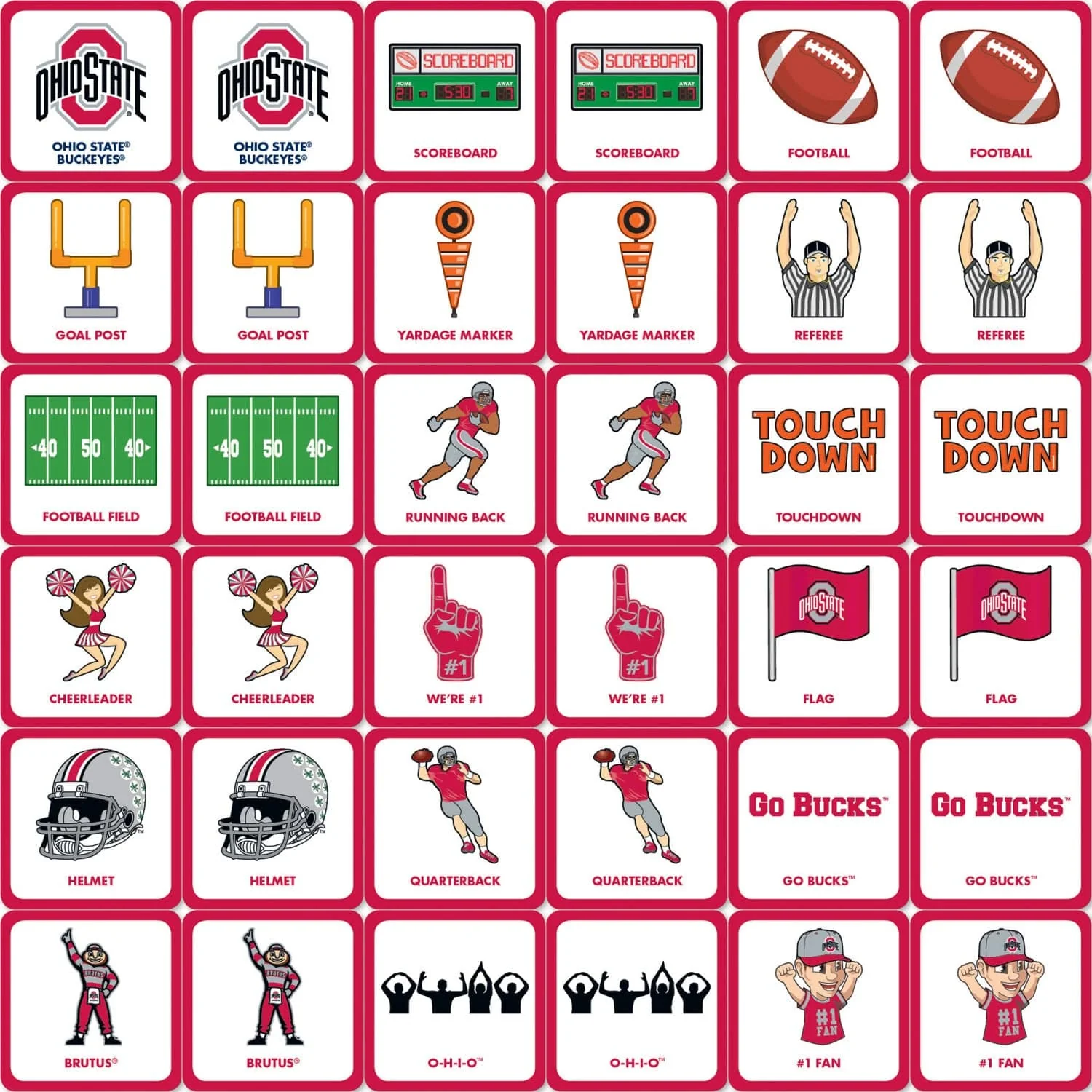 Ohio State Buckeyes Matching Game - Image 2