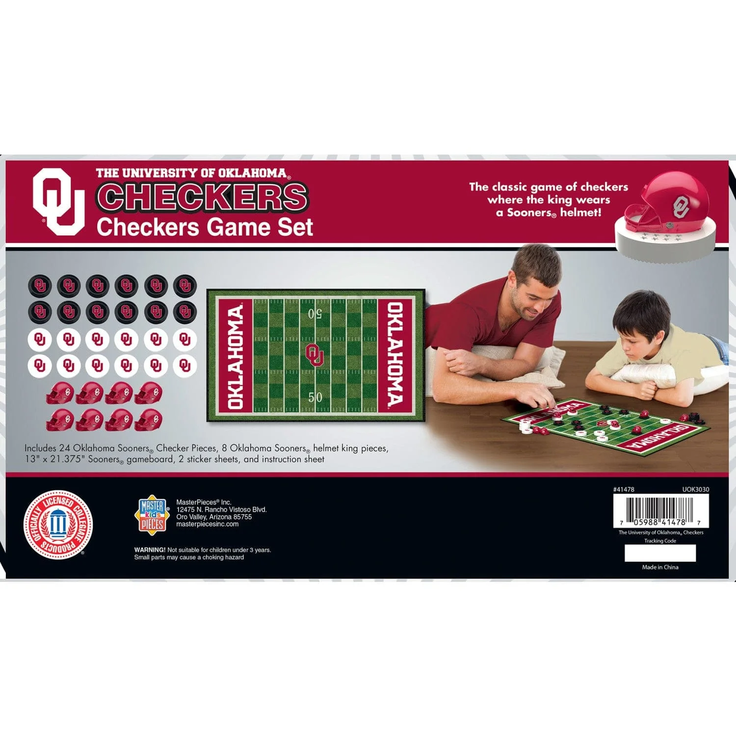 Oklahoma Sooners Checkers Board Game - Image 3