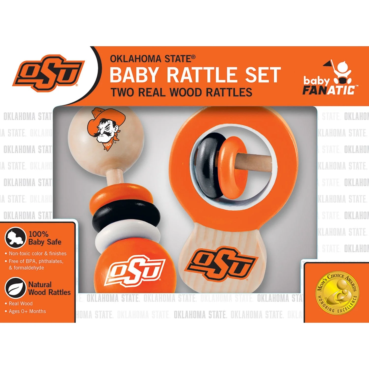 Oklahoma State Cowboys - Baby Rattles 2-Pack - Image 2