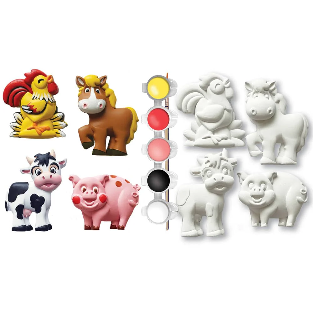 Old MacDonald's Farm - 6-Pack Plaster Magnets Paint Kit - Image 2
