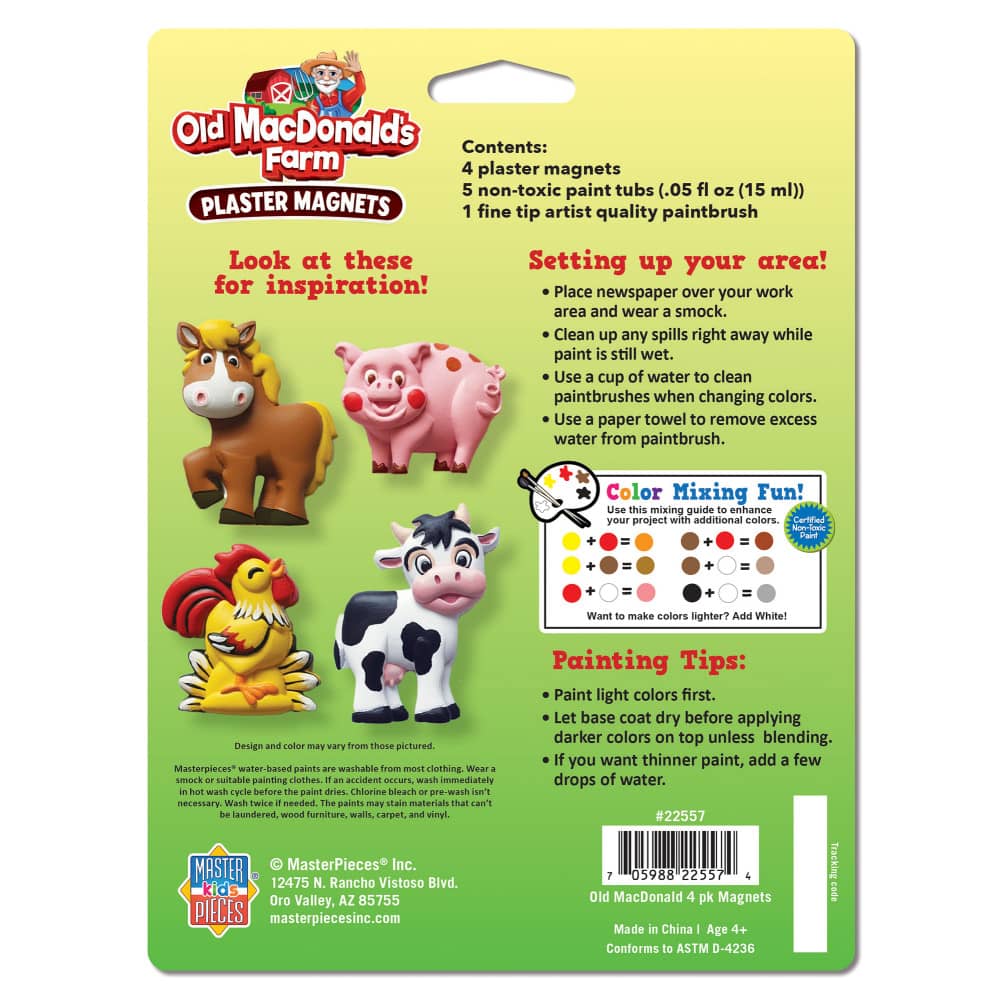 Old MacDonald's Farm - 6-Pack Plaster Magnets Paint Kit - Image 3