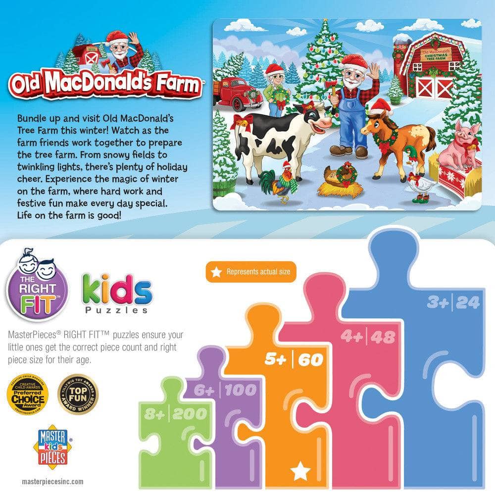 Old MacDonald's Farm - Christmas Tree Farm 60 Piece Jigsaw Puzzle - Image 3