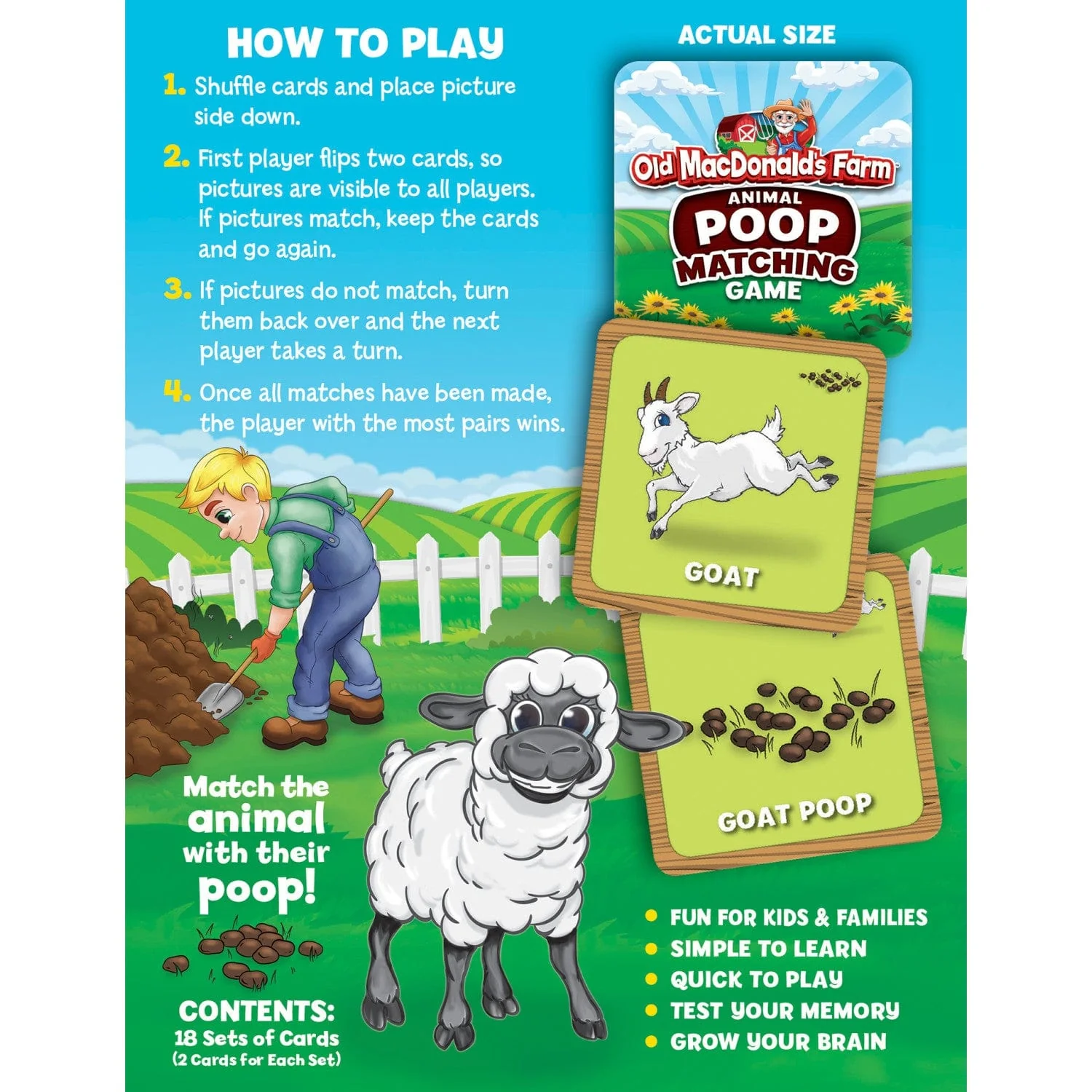 Old MacDonald's Farm - Animal Poop Matching Game - Image 3