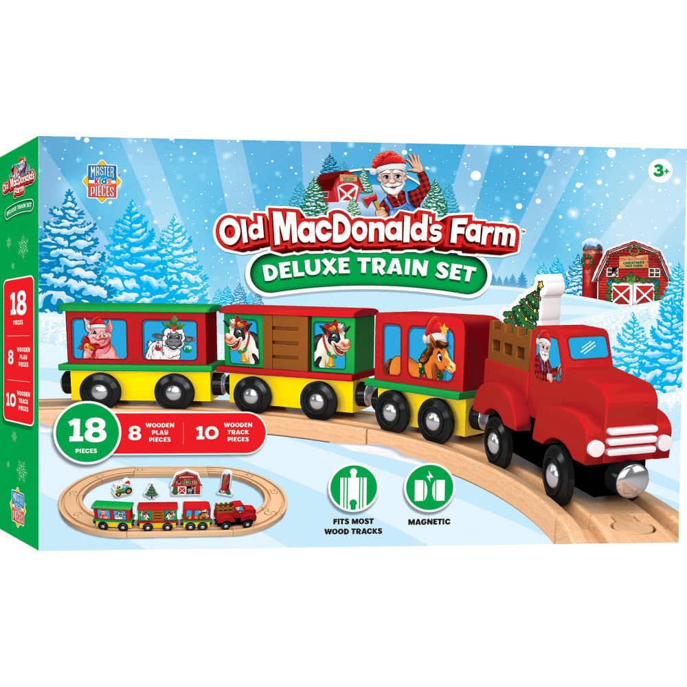 Old MacDonald's Farm Holiday Toy Train Set - Deluxe Edition