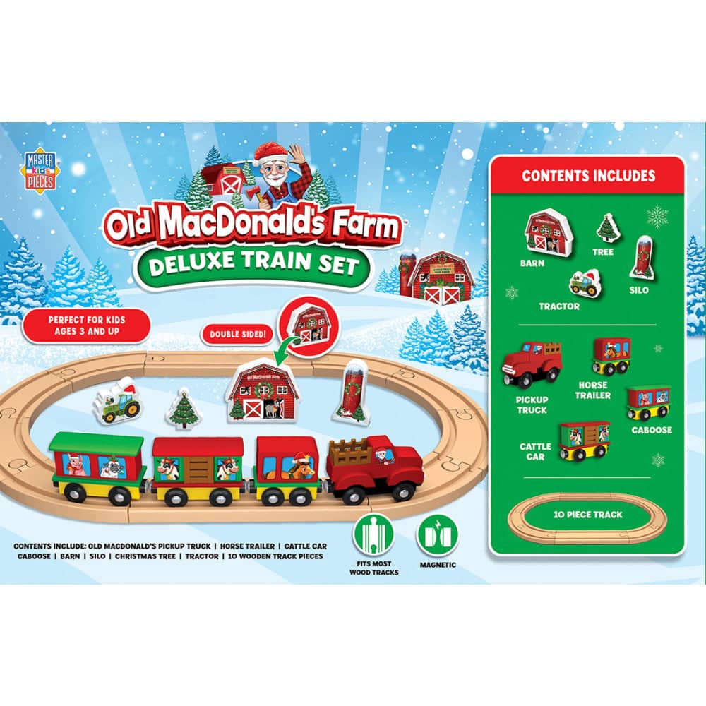 Old MacDonald's Farm Holiday Toy Train Set - Deluxe Edition - Image 3