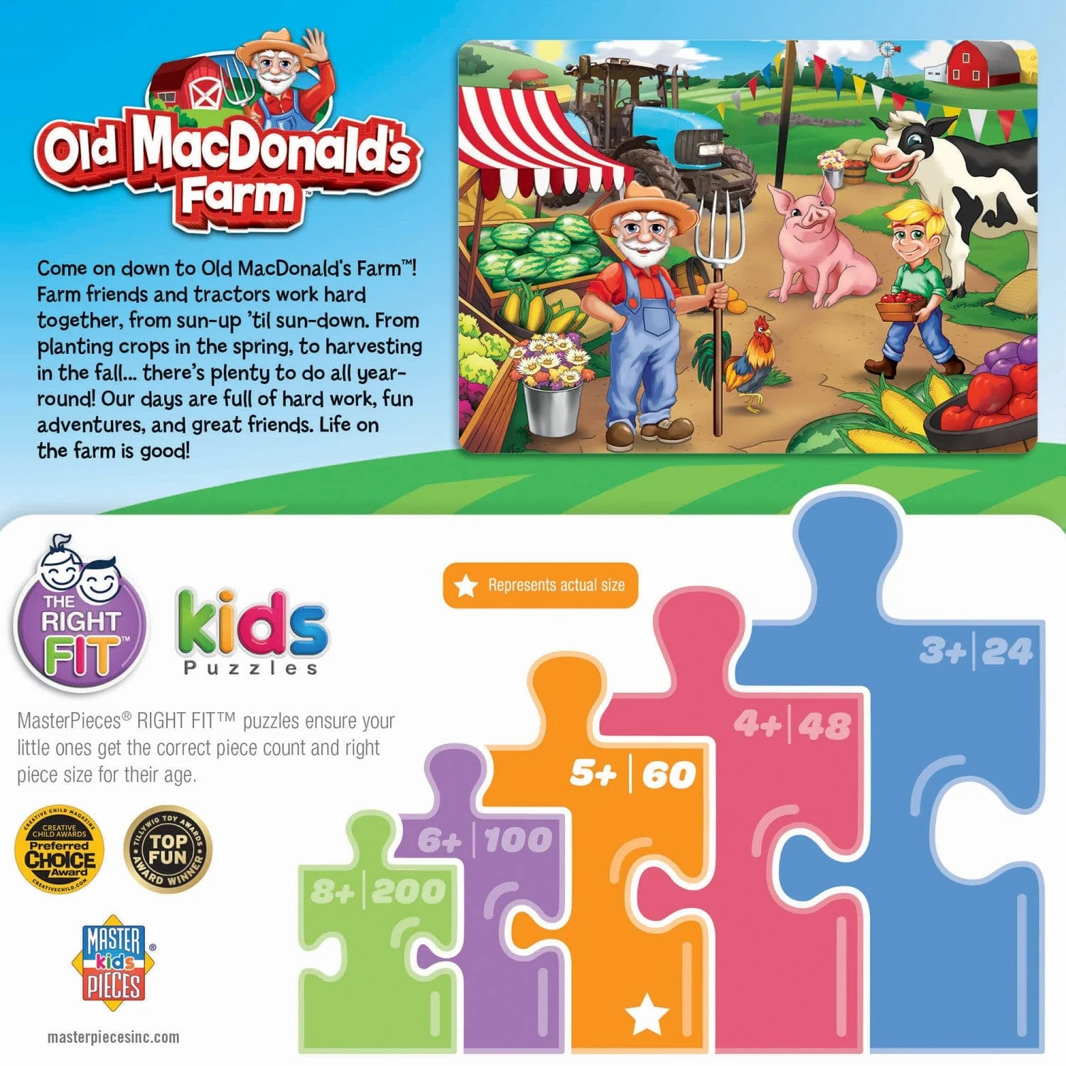 Old MacDonald's Farm - Market Day 60 Piece Jigsaw Puzzle - Image 3