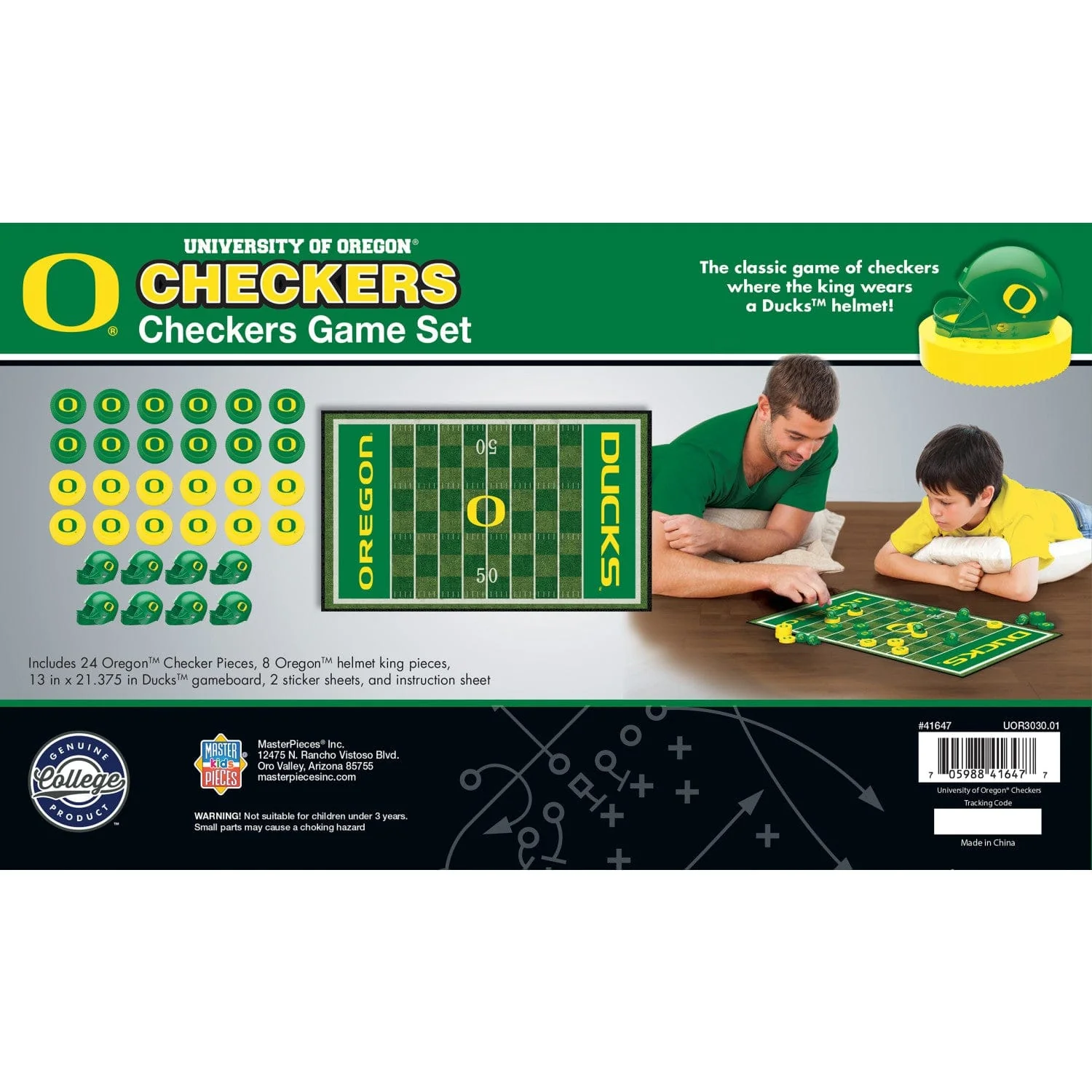Oregon Ducks Checkers Board Game - Image 3