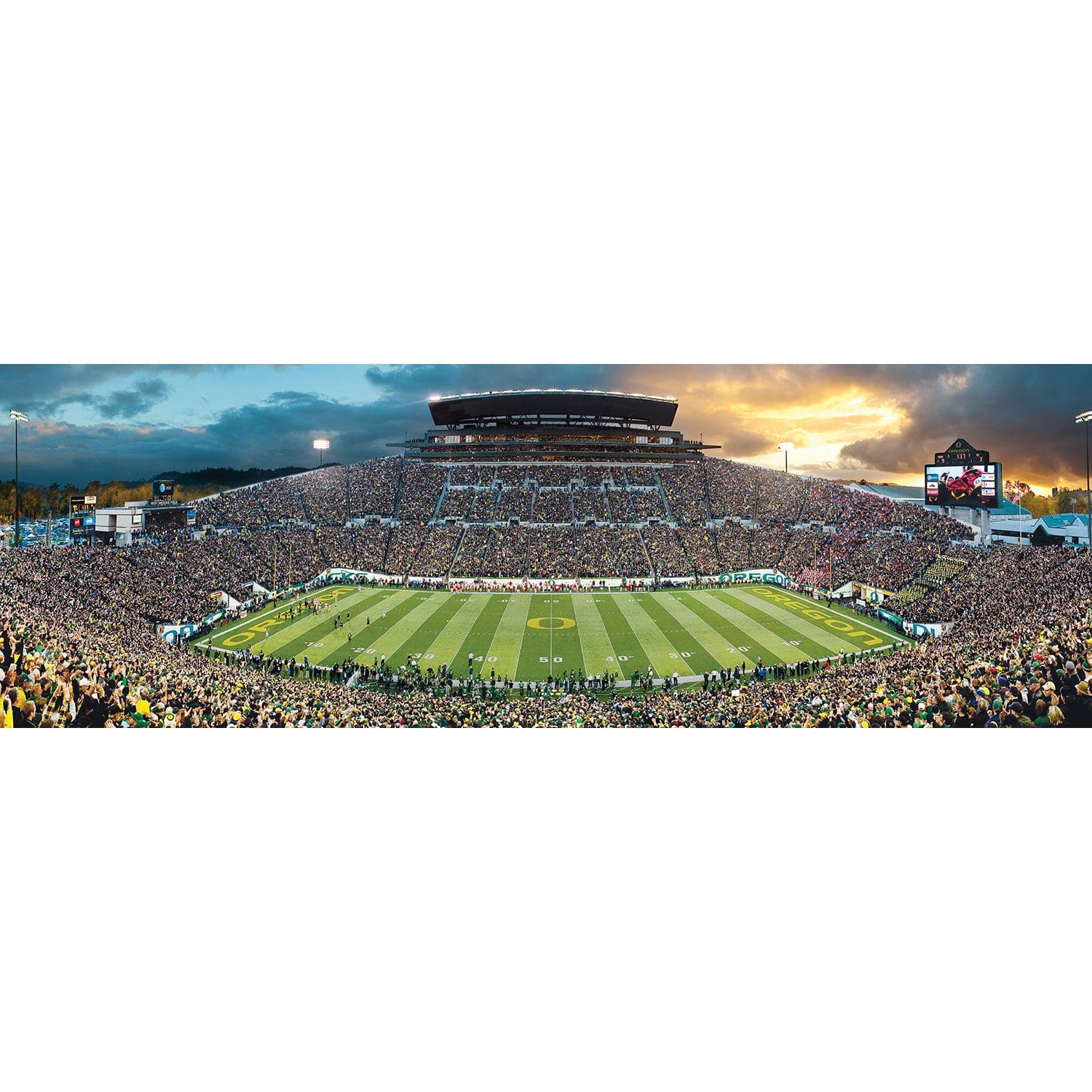 Oregon Ducks - 1000 Piece Panoramic Jigsaw Puzzle - Image 2