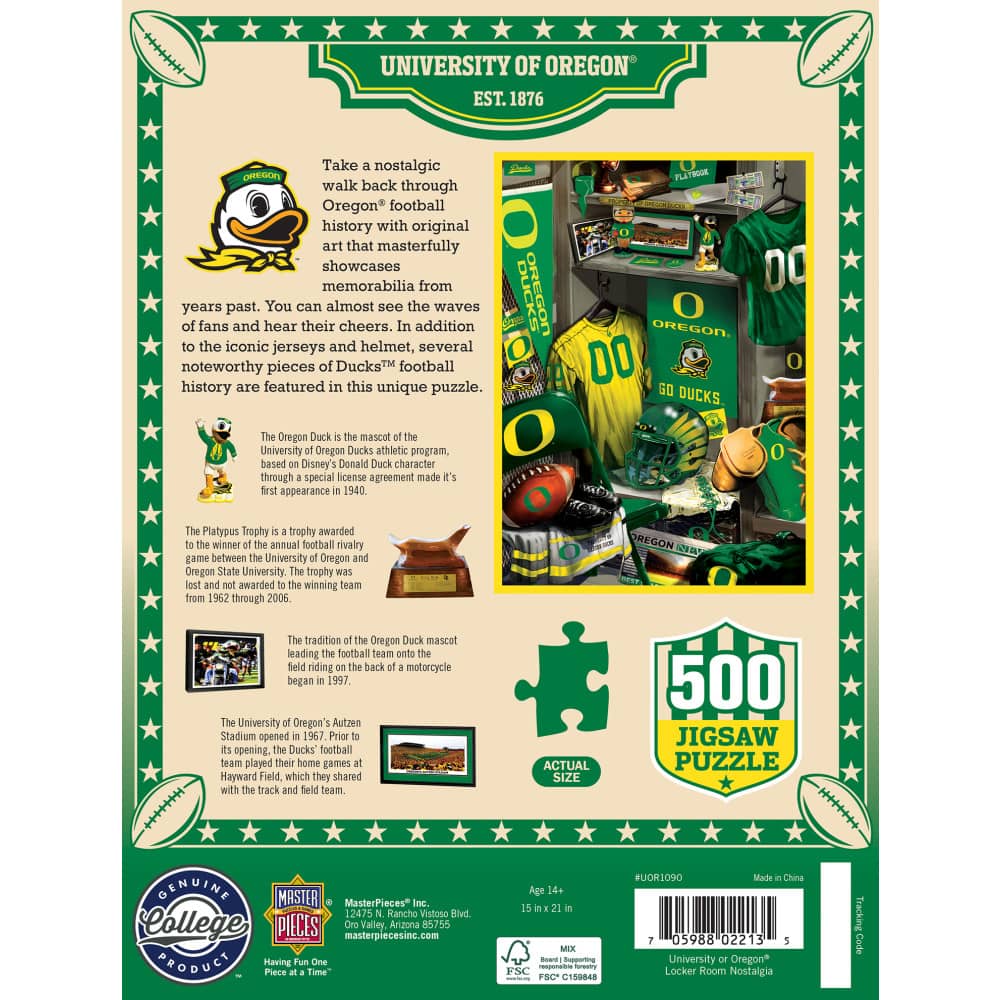 Oregon Ducks - Locker Room 500 Piece Jigsaw Puzzle - Image 3