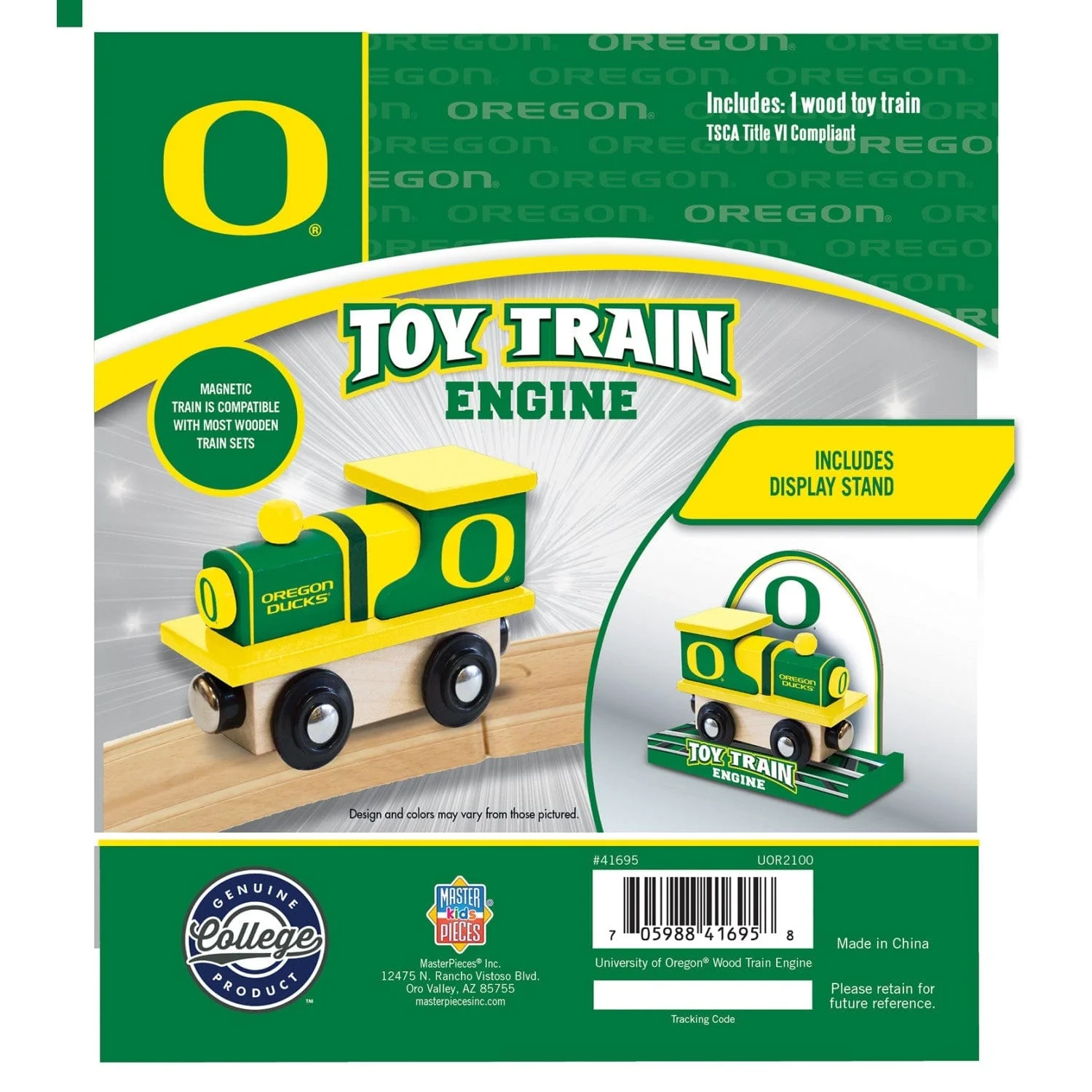 Oregon Ducks Toy Train Engine - Image 3