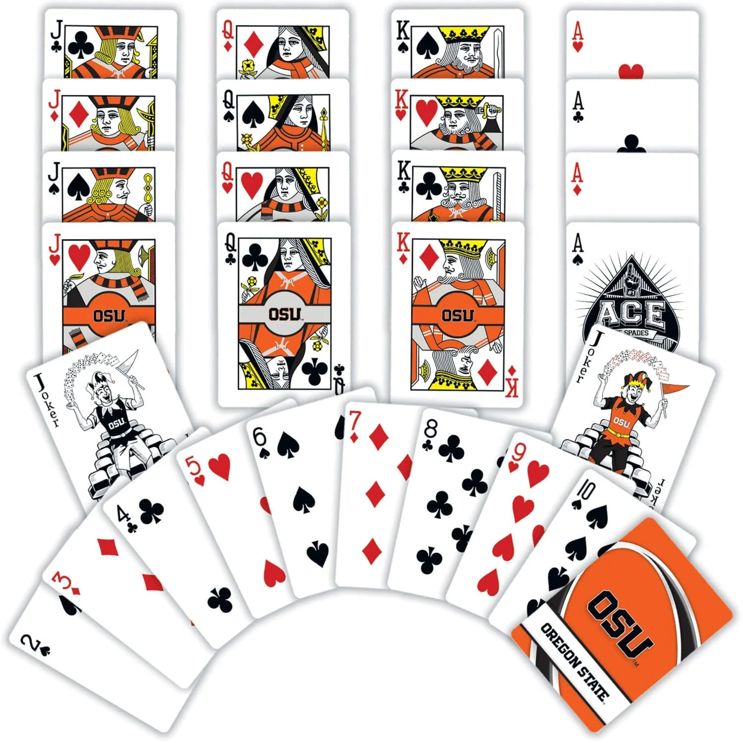 Oregon State Beavers Playing Cards - 54 Card Deck - Image 2