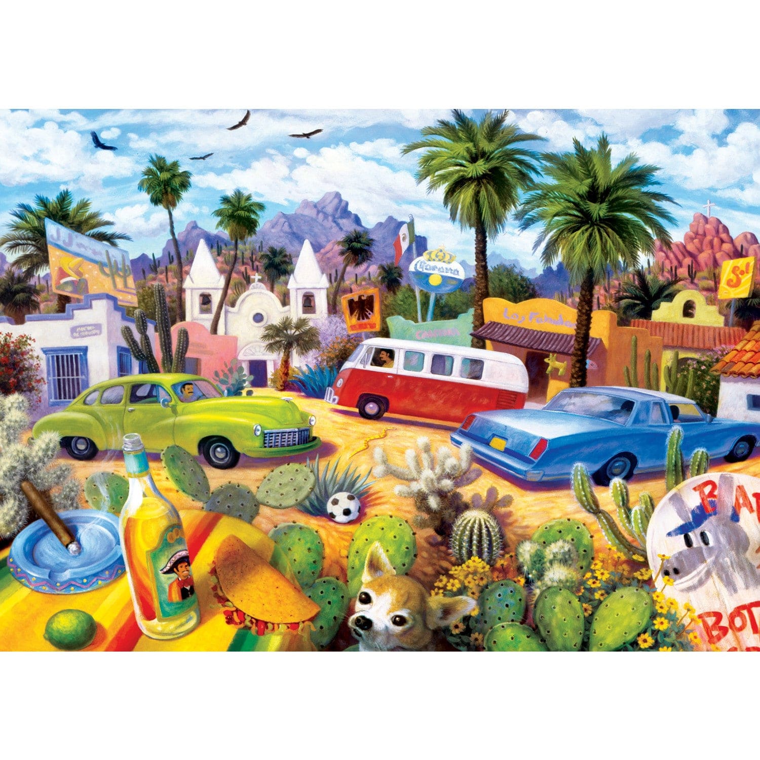 Roadsides of the Southwest - Other Side of the Border 500 Piece Jigsaw Puzzle - Image 2