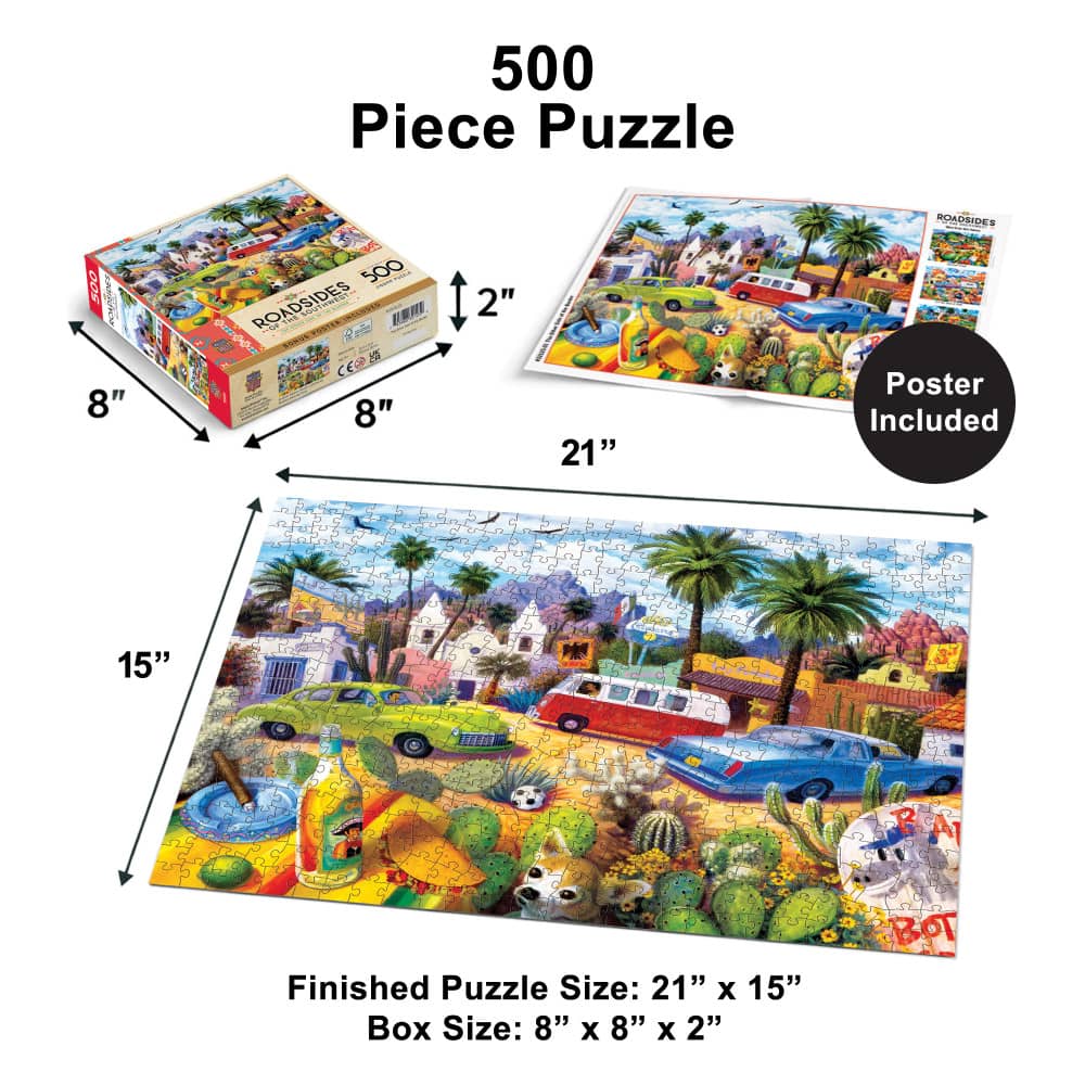 Roadsides of the Southwest - Other Side of the Border 500 Piece Jigsaw Puzzle - Image 5