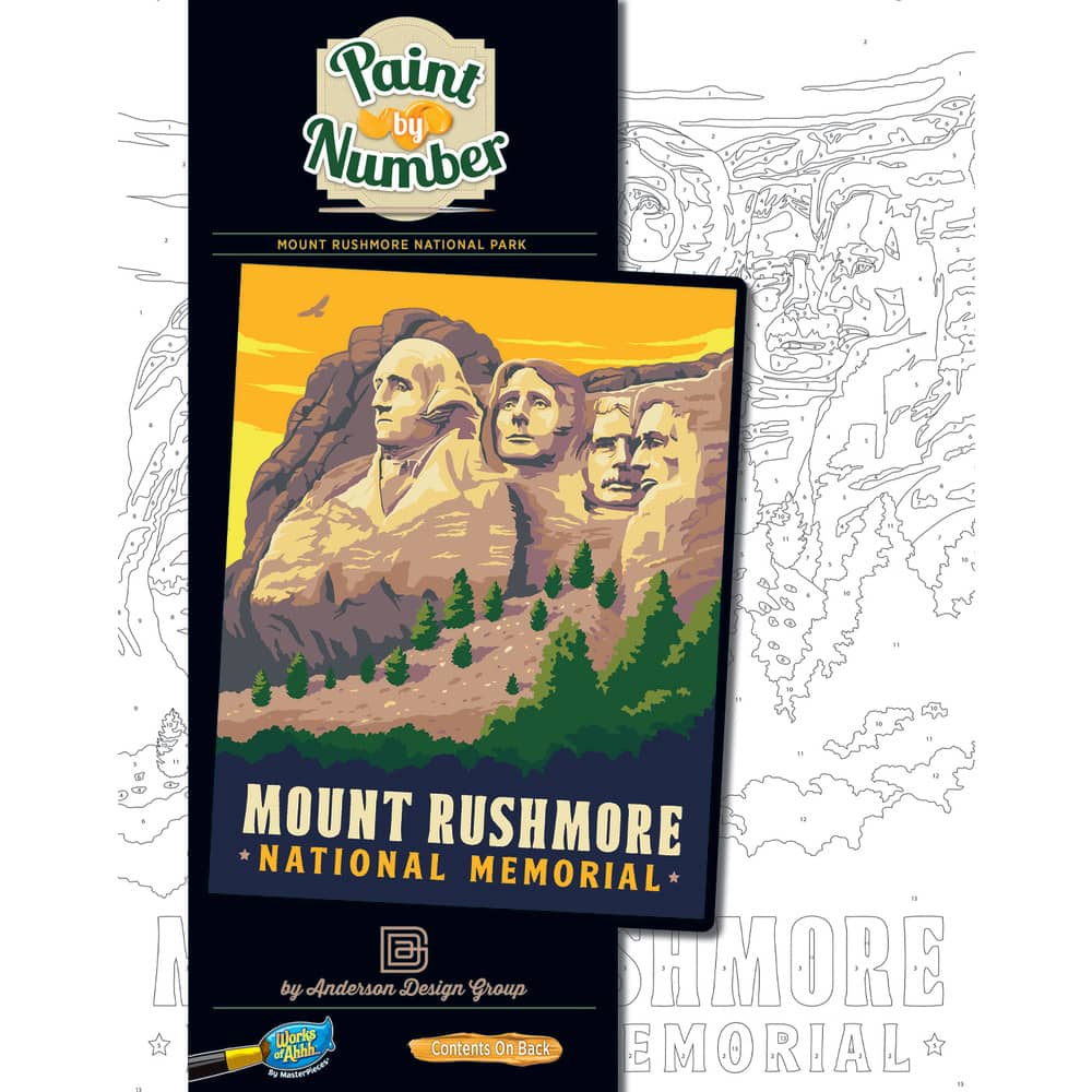 National Parks - Mount Rushmore Paint by Number