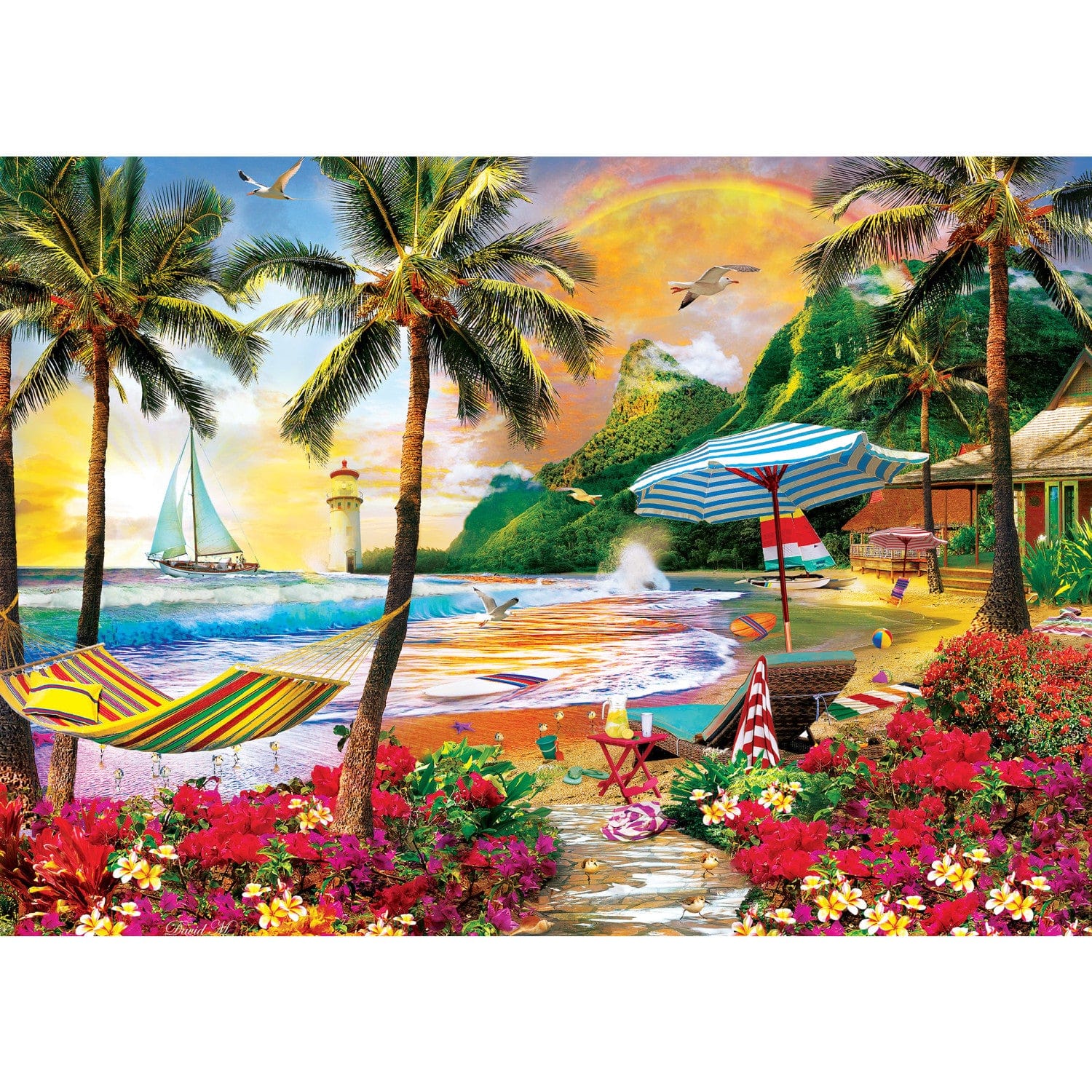 Paradise Beach - Hawaiian Life 500 Piece Jigsaw Puzzle - Image 2