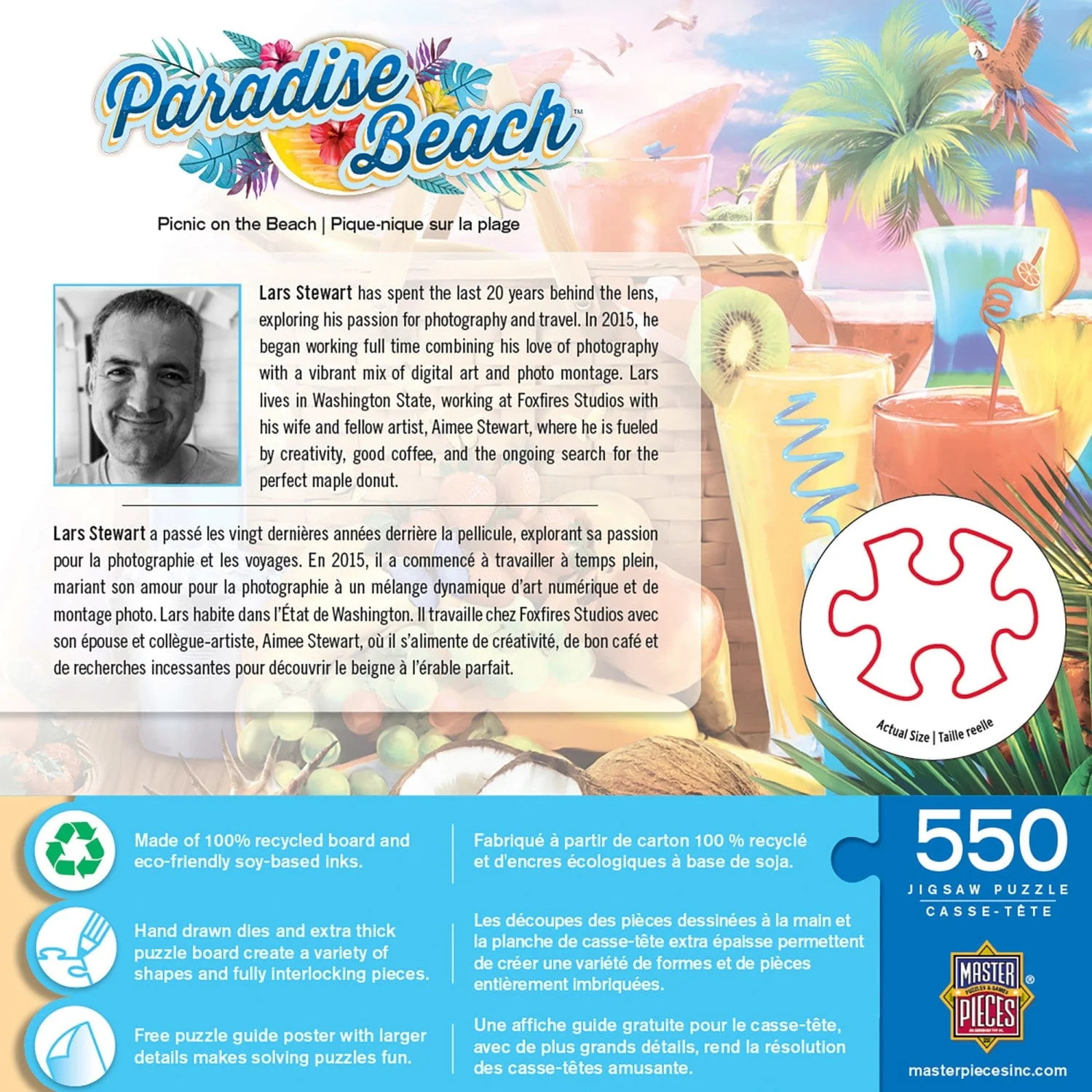 Paradise Beach - Picnic on the Beach 550 Piece Jigsaw Puzzle - Image 3