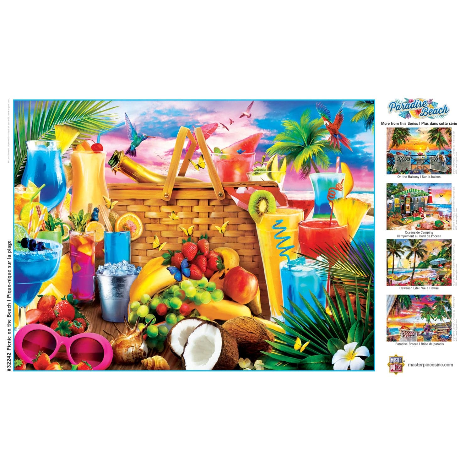 Paradise Beach - Picnic on the Beach 550 Piece Jigsaw Puzzle - Image 4