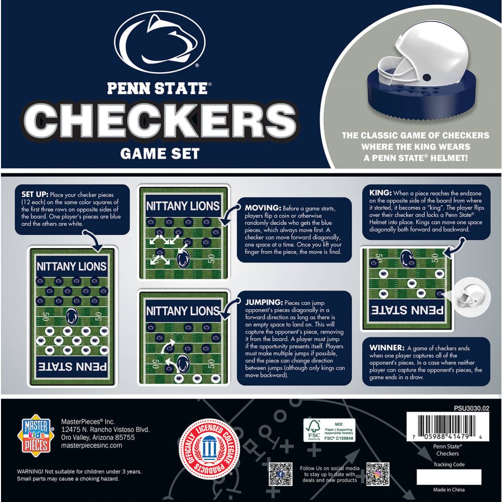 Penn State Nittany Lions Checkers Board Game - Image 3