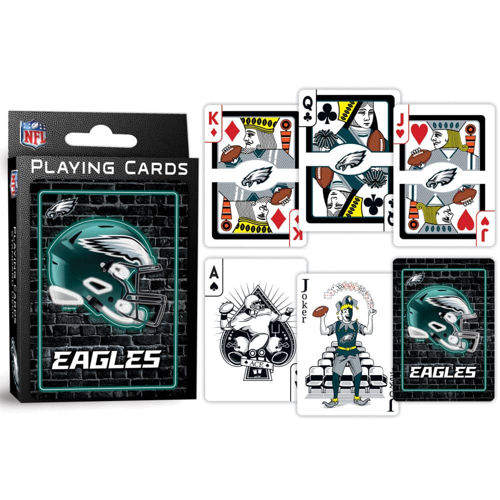 Philadelphia Eagles Neon-Styled Playing Cards - 54 Card Deck - Image 3